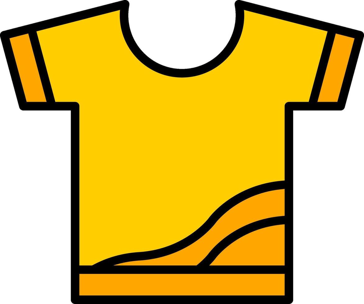 camisa línea lleno icono vector