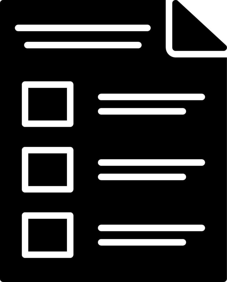 Document Glyph Icon vector
