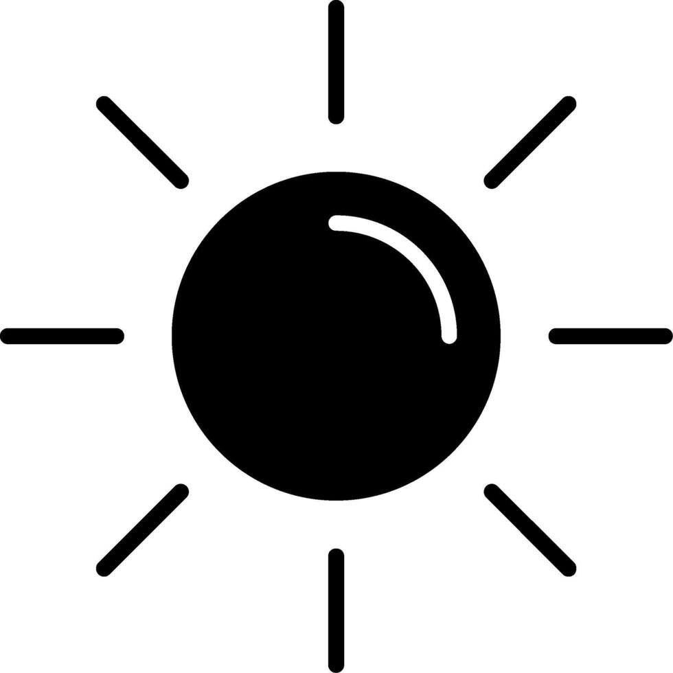 Sun Glyph Icon vector