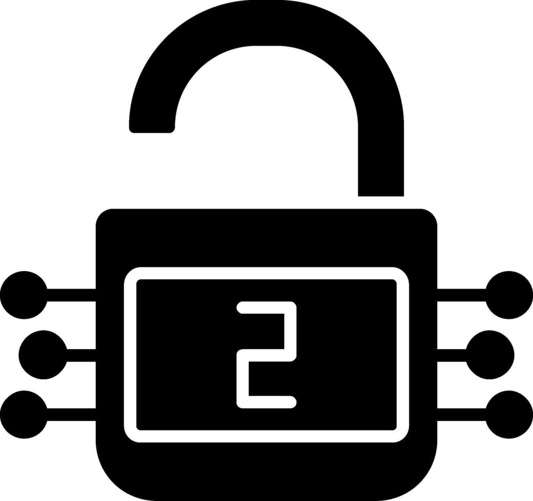 SHA 2 Glyph Icon vector