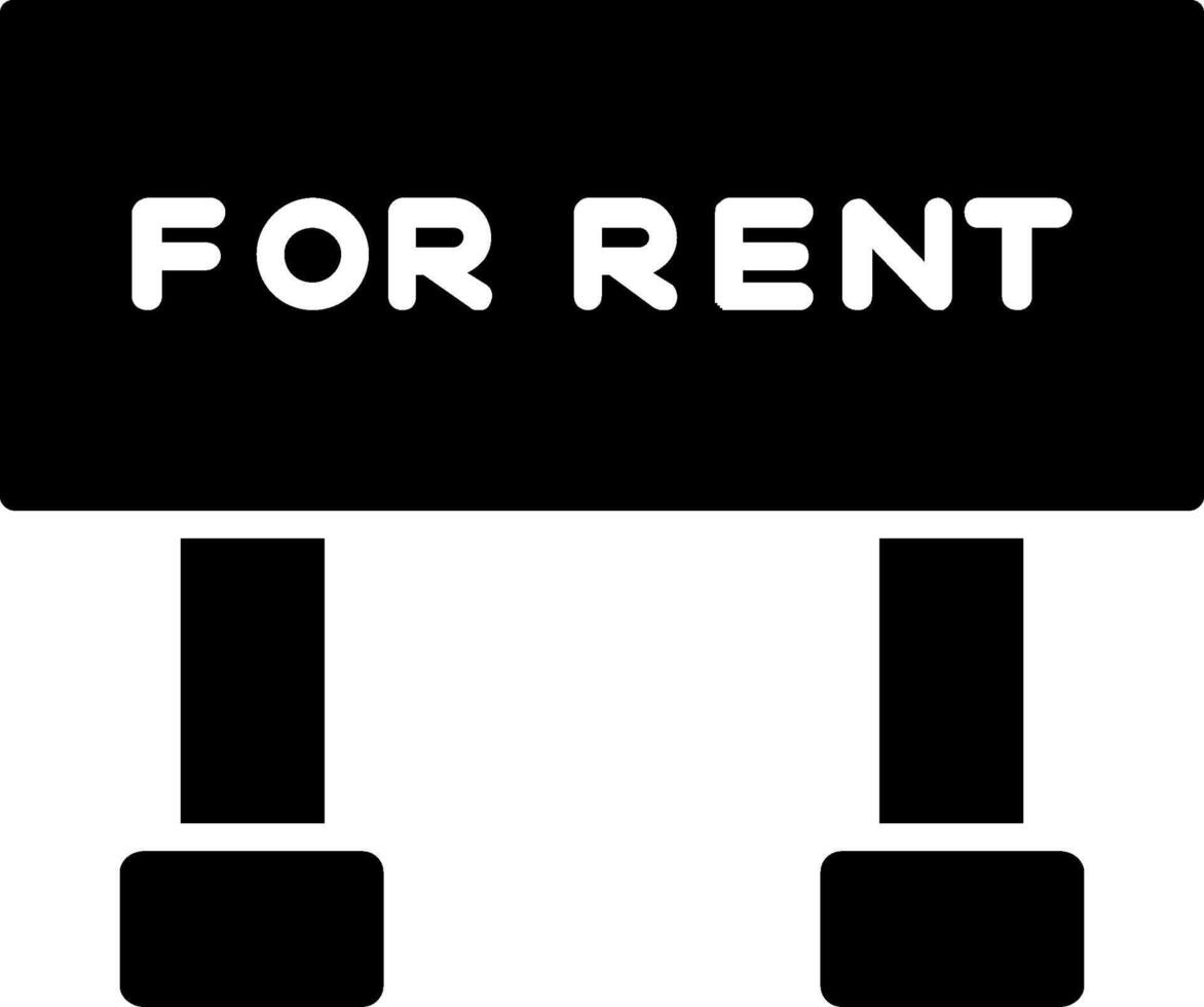 For Rent Glyph Icon vector
