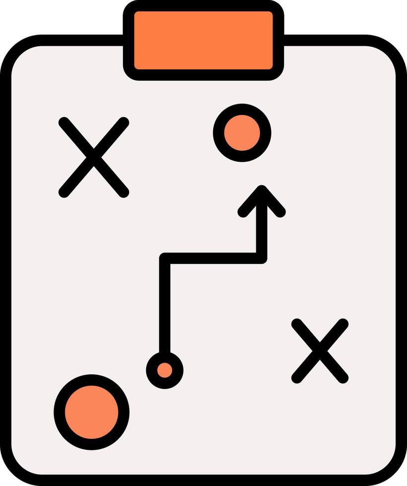 Planning Line Filled Icon vector