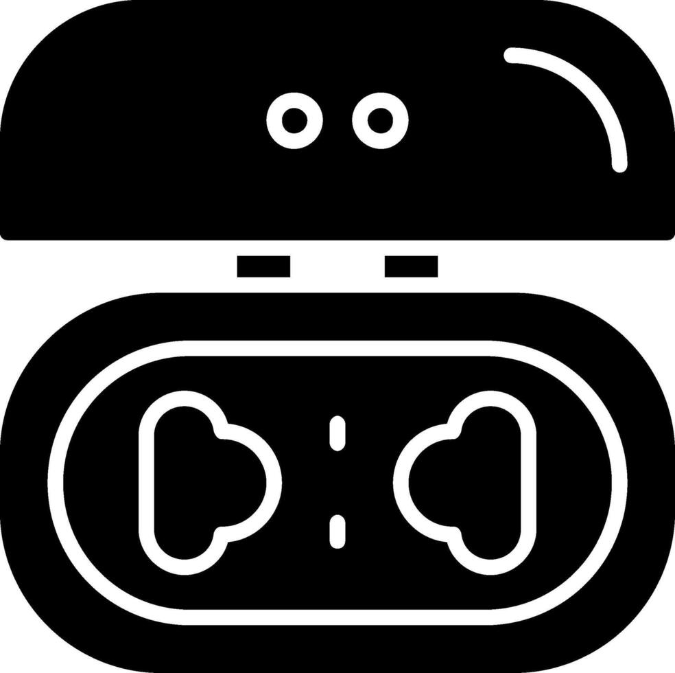 icono de glifo de auriculares vector