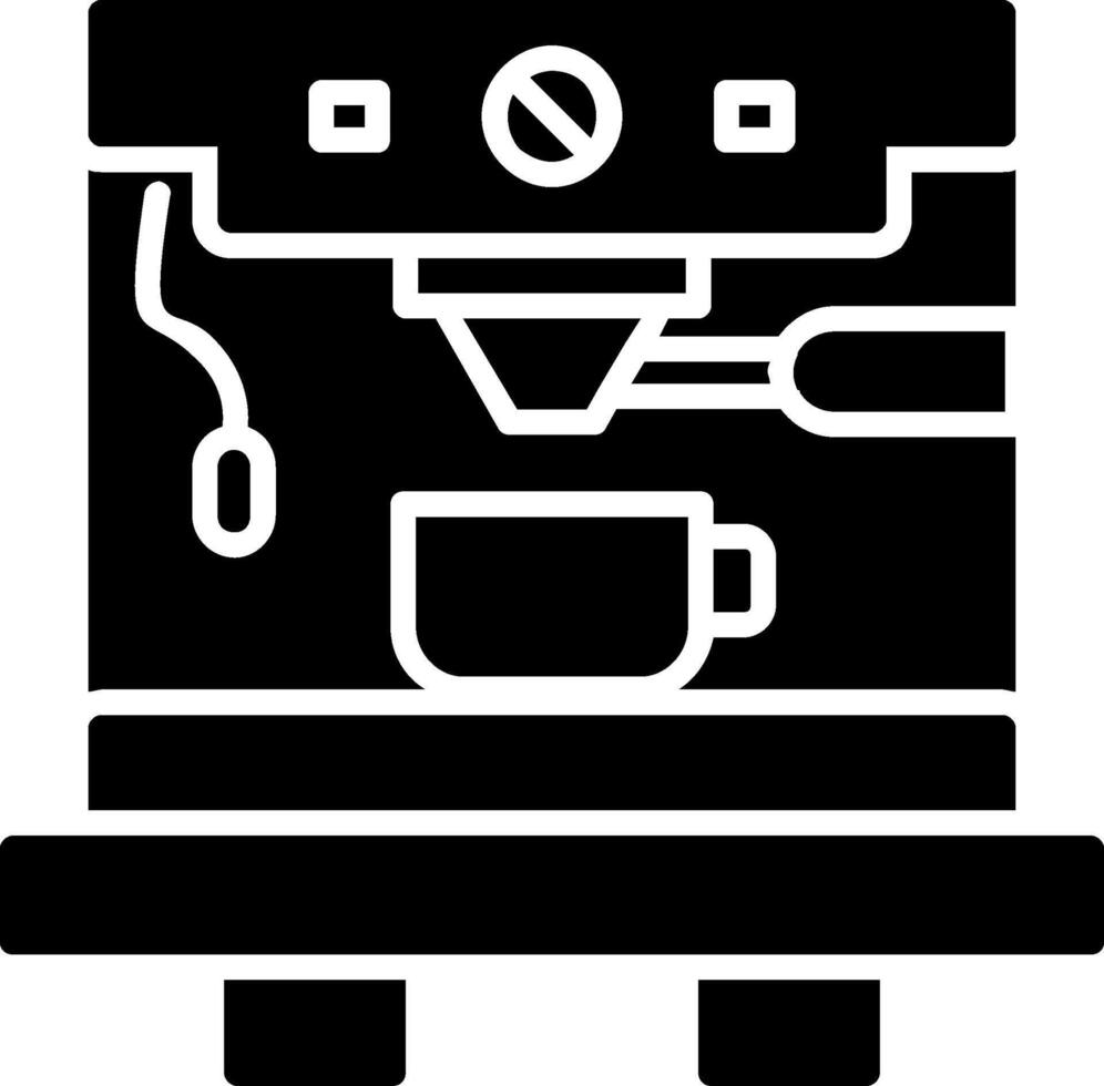 Coffee Machine Glyph Icon vector