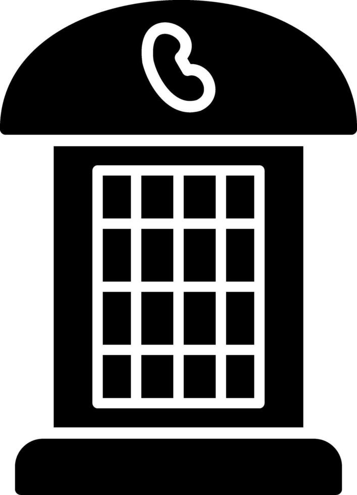 icono de glifo de cabina telefónica vector
