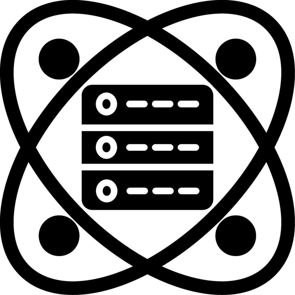 Data Science Glyph Icon vector