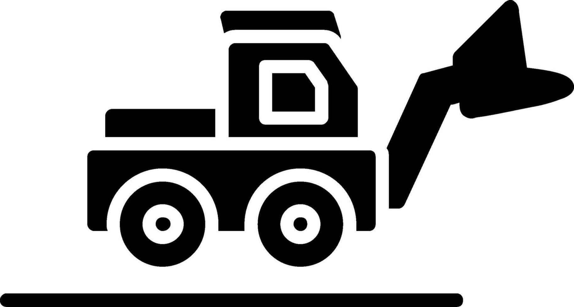 Loader Truck Glyph Icon vector