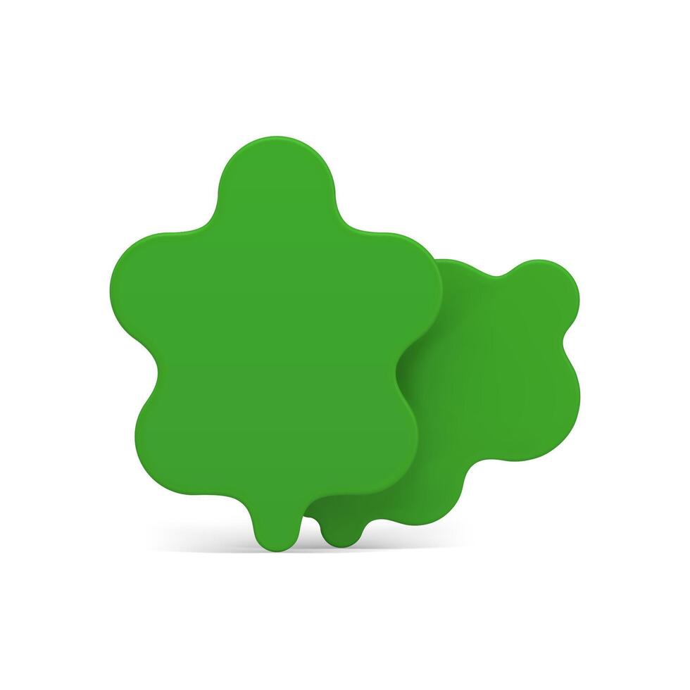 Greenery curved leaves natural organic plant foliage ecology environment 3d icon realistic vector