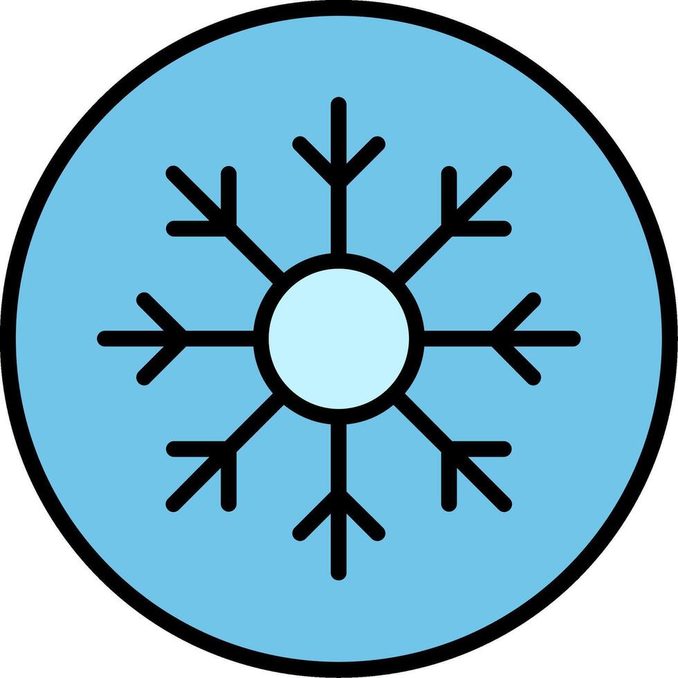Frost Line Filled Icon vector
