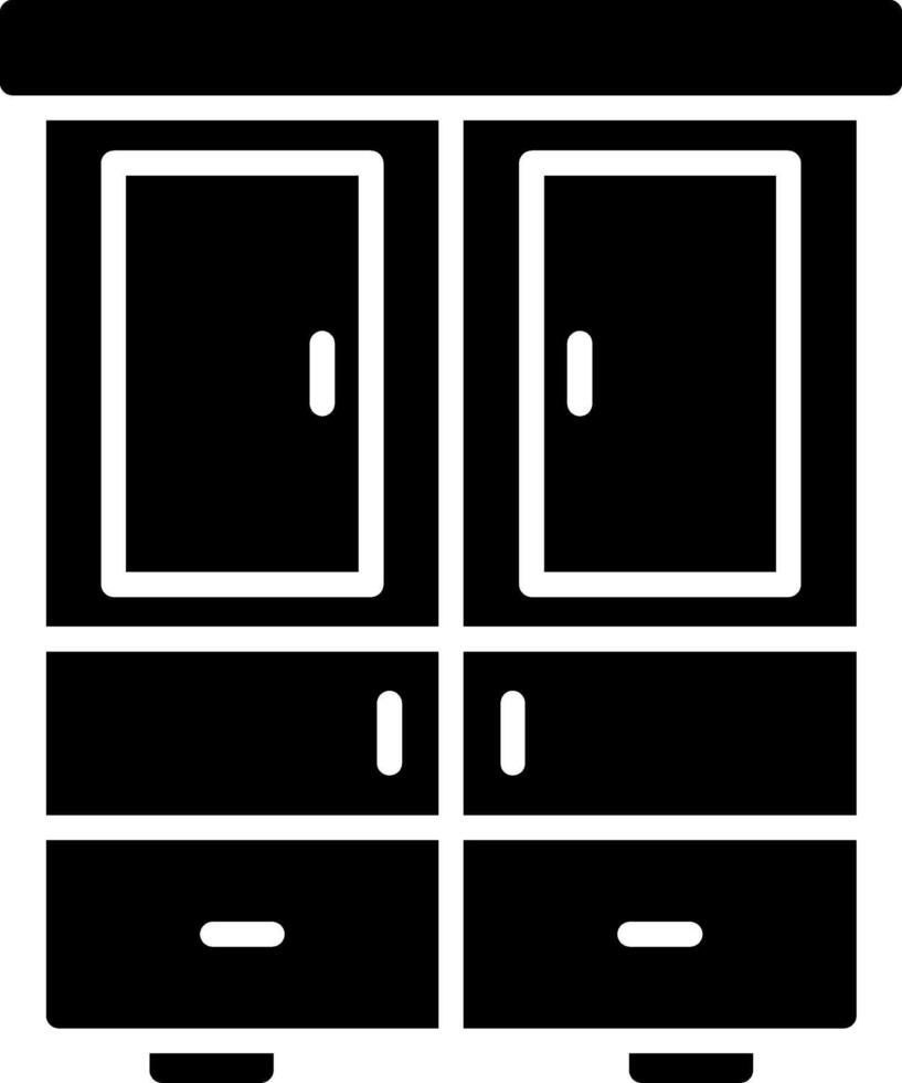 Wardrobe Glyph Icon vector