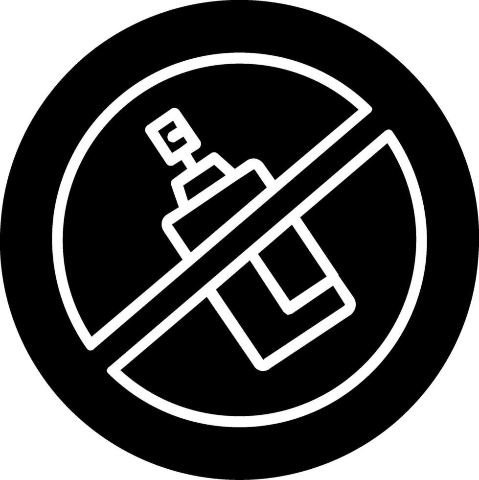 No Aerosol Glyph Icon vector