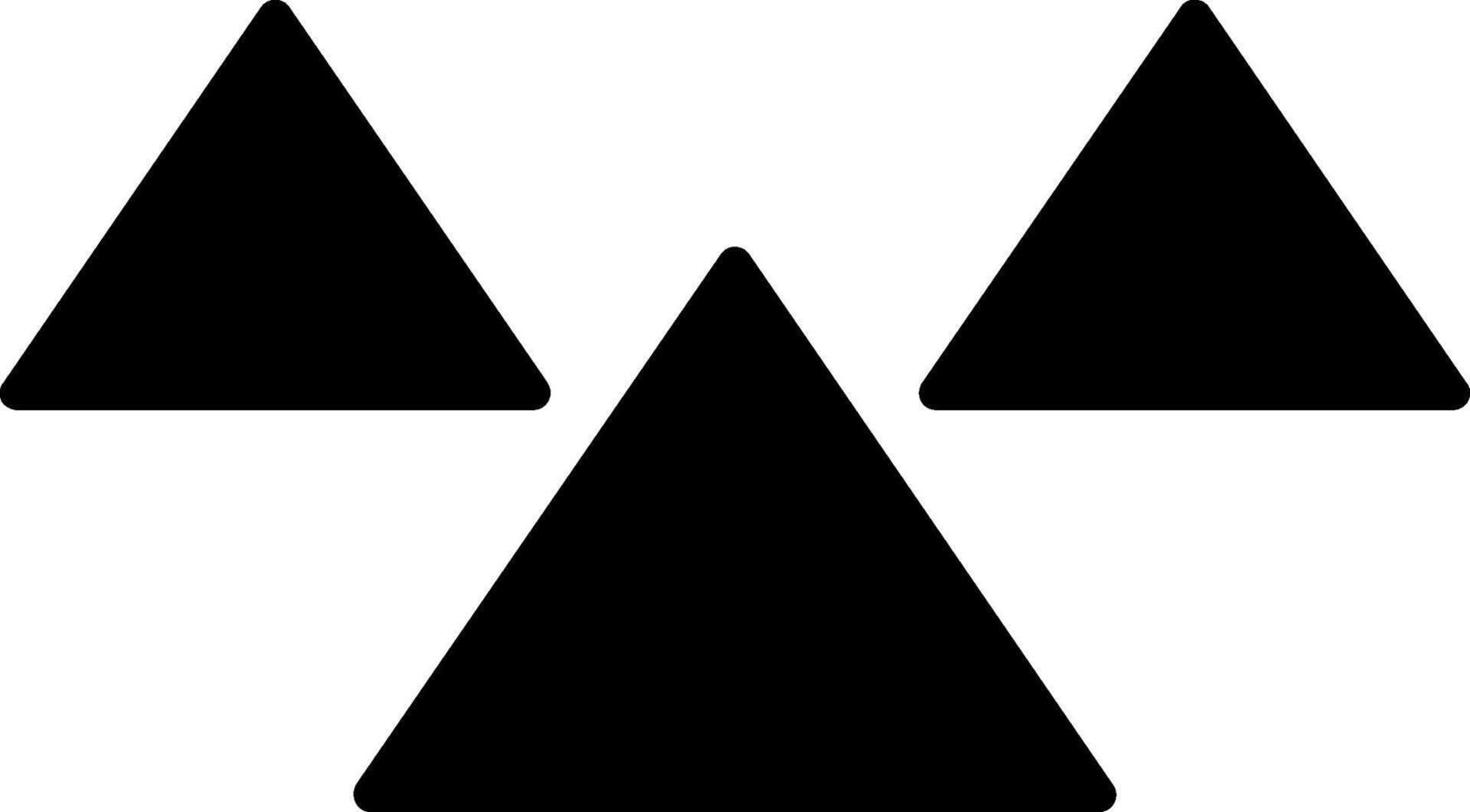 triangulos glifo icono vector