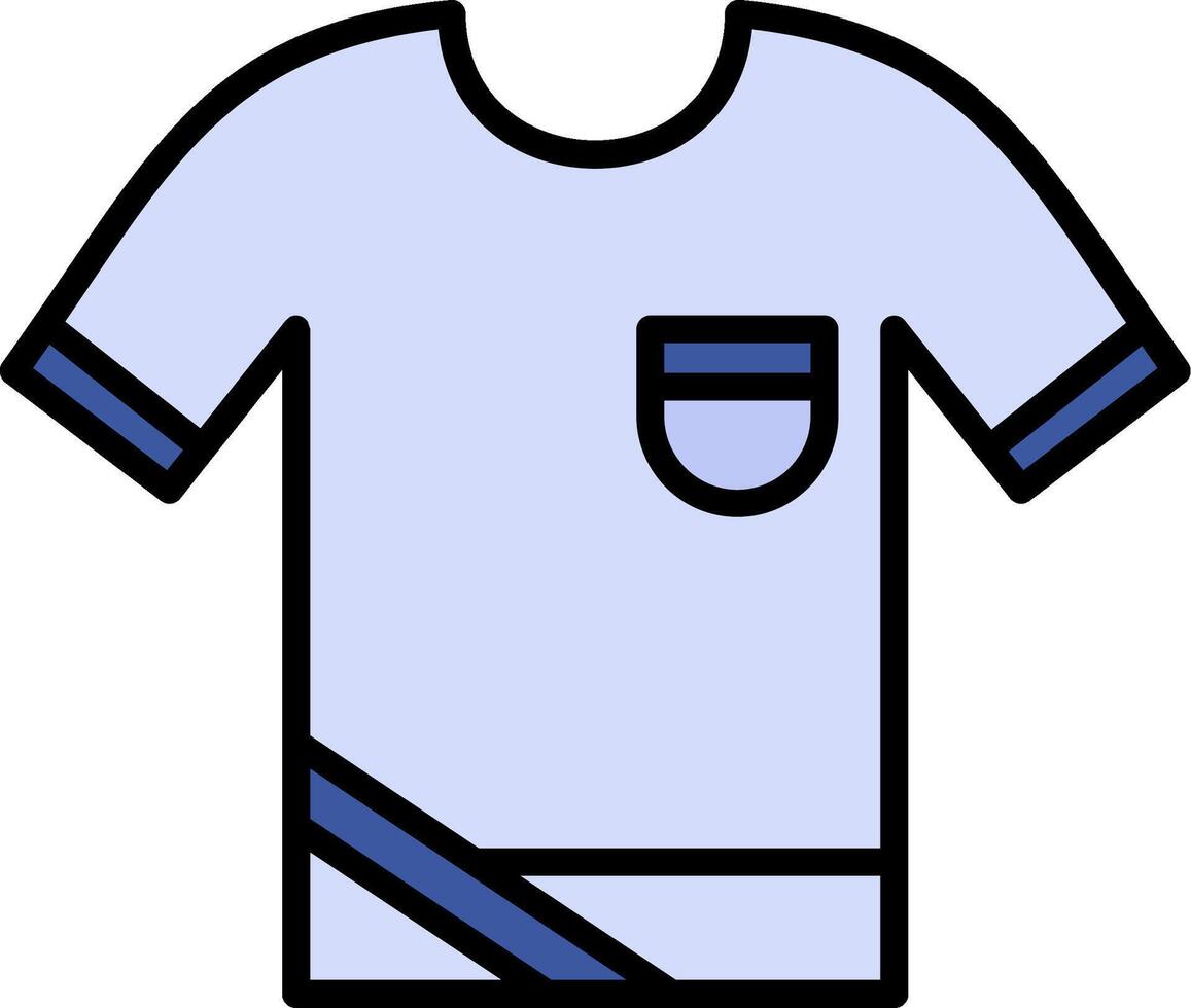 camisa línea lleno icono vector