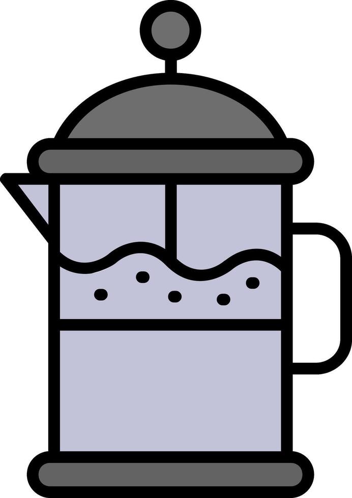 Coffee Filter Line Filled Icon vector