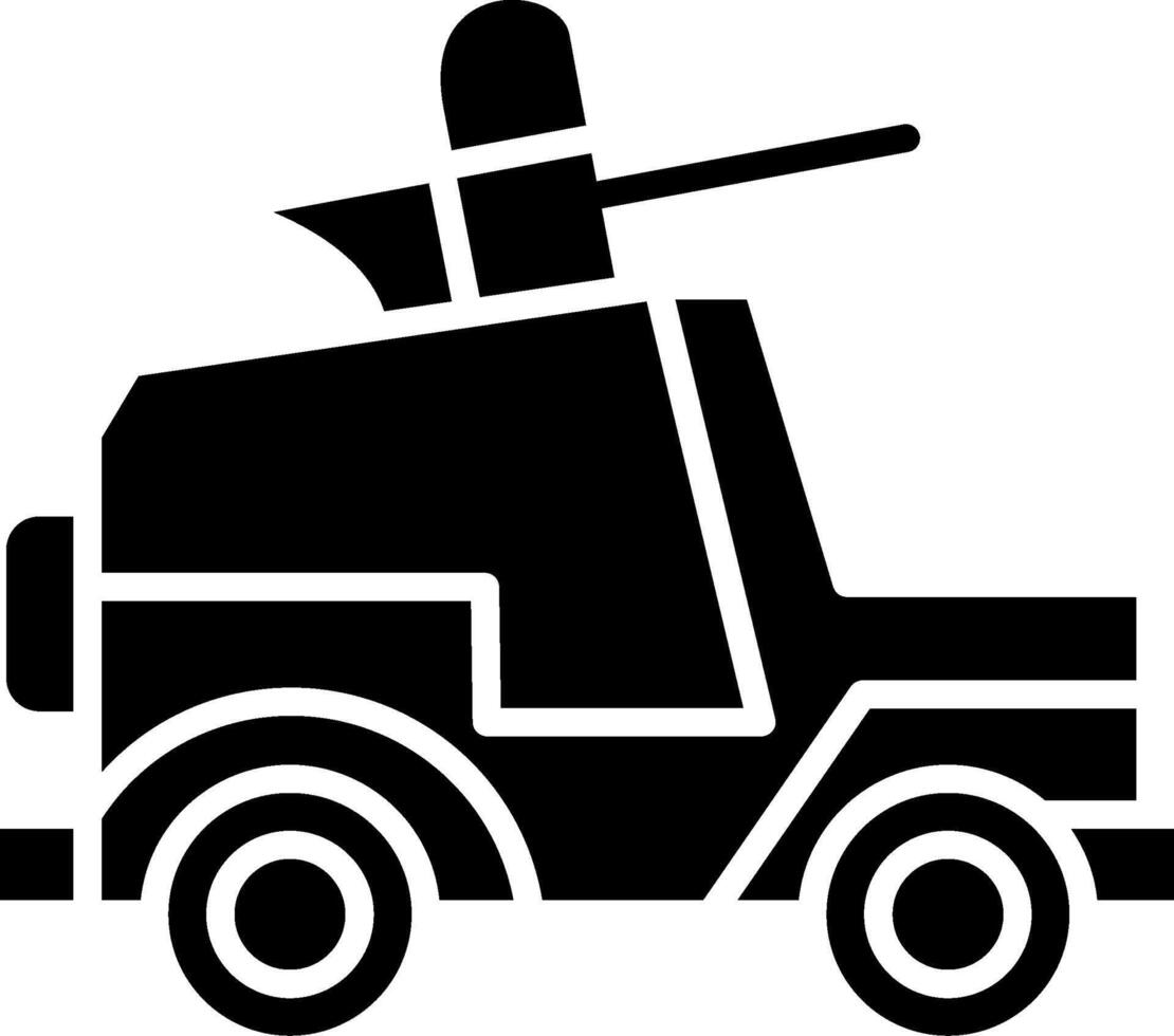 Jeep Glyph Icon vector