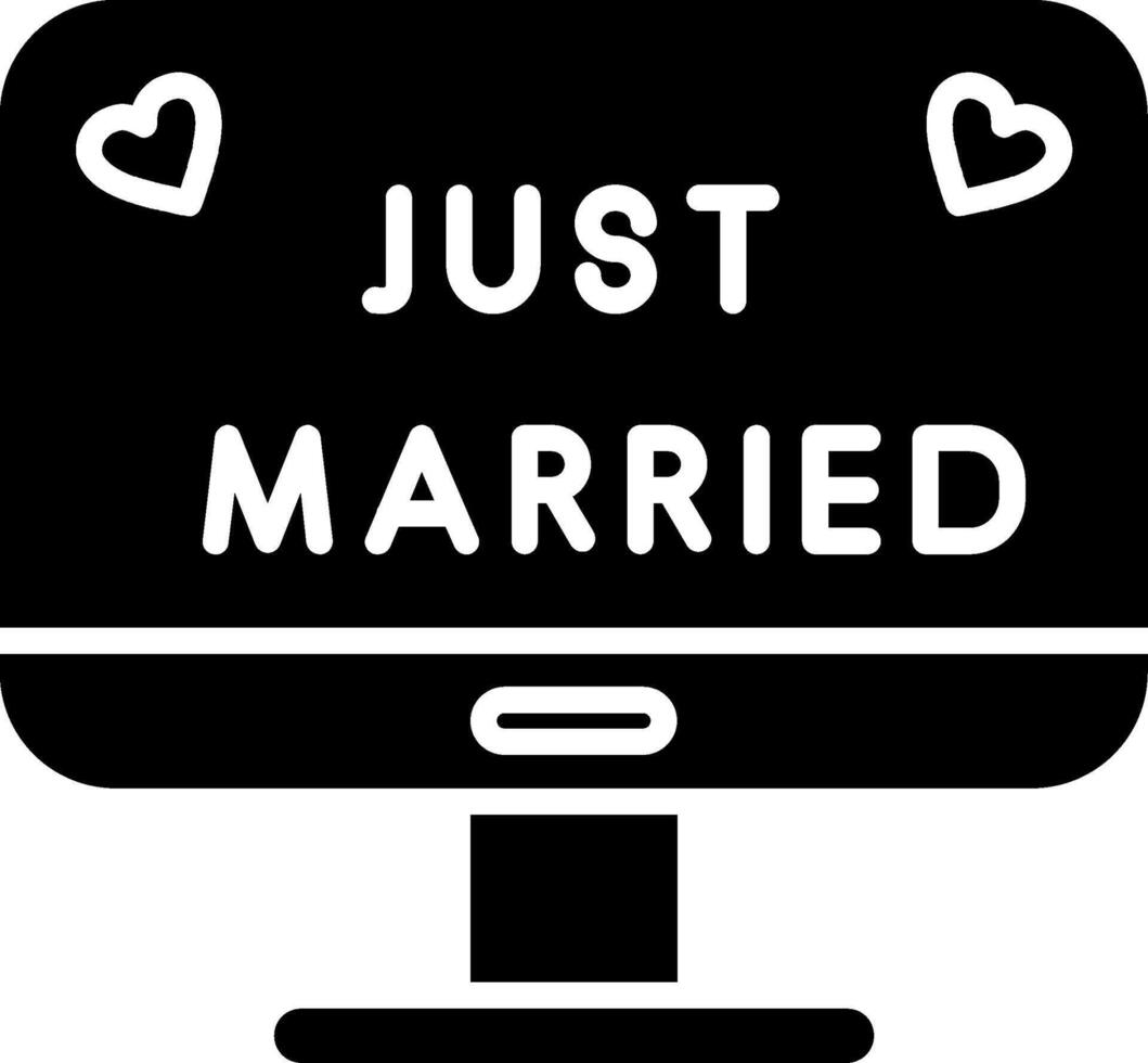 Just Married Glyph Icon vector