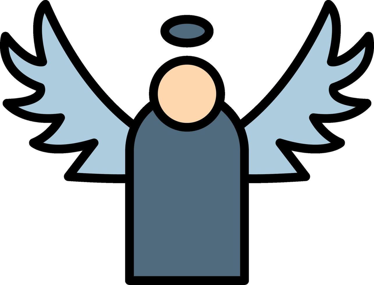 Angel Line Filled Icon vector