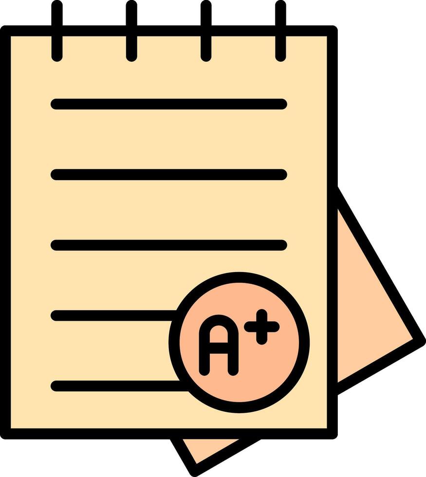 Grades Line Filled Icon vector