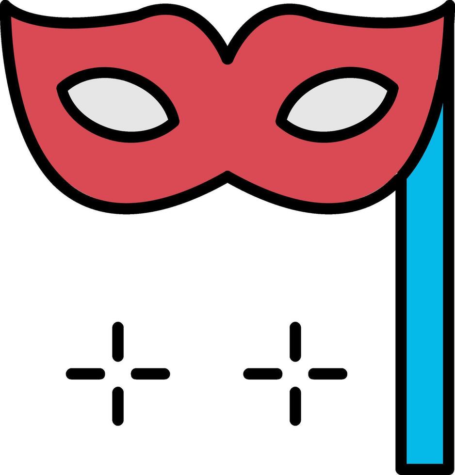 Mask Line Filled Icon vector