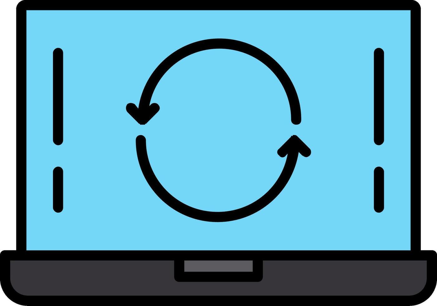 Reload Line Filled Icon vector