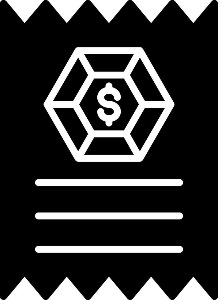 Receipt Glyph Icon vector