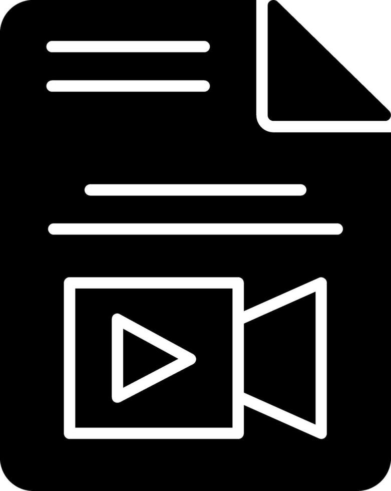 File Glyph Icon vector
