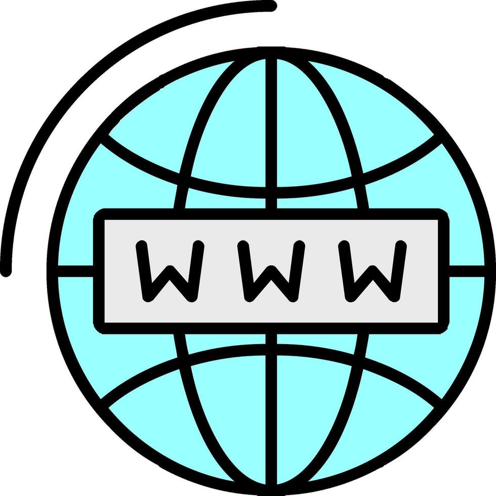 Domain Registration Line Filled Icon vector