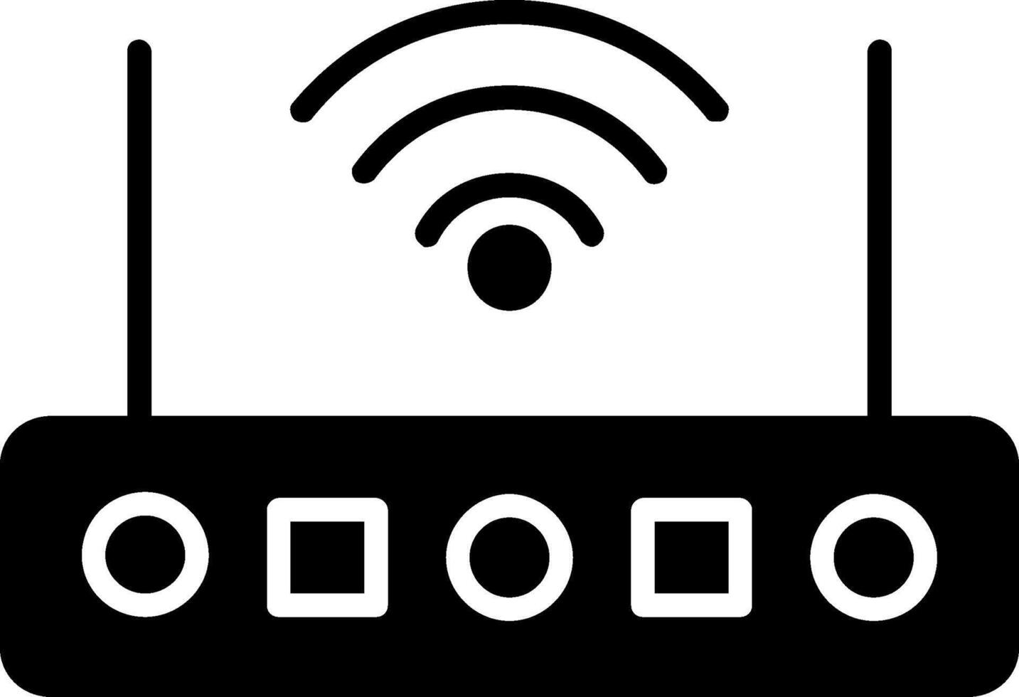 Wifi Router Glyph Icon vector