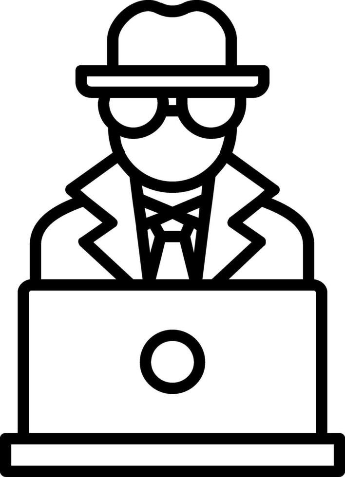 spyware Line Filled Icon vector