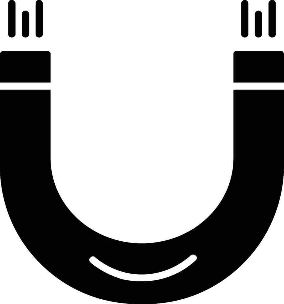 Magnet Glyph Icon vector