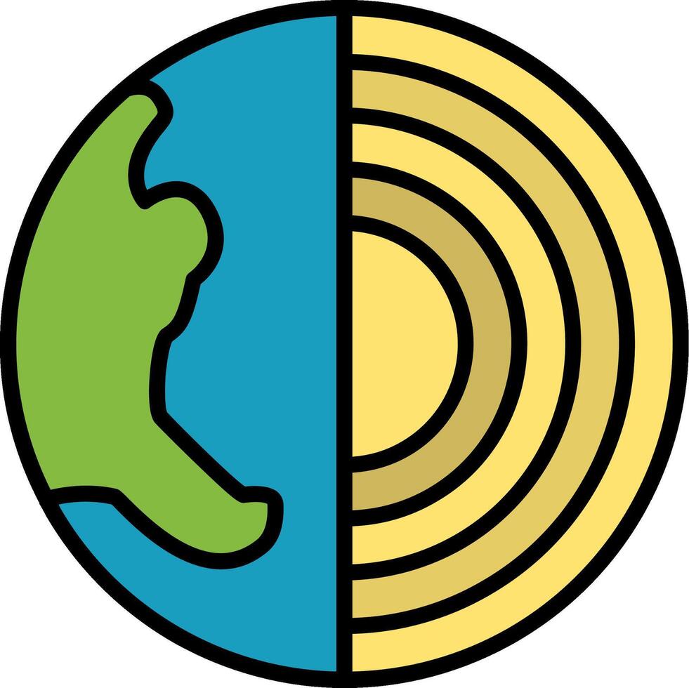 Geology Line Filled Icon vector