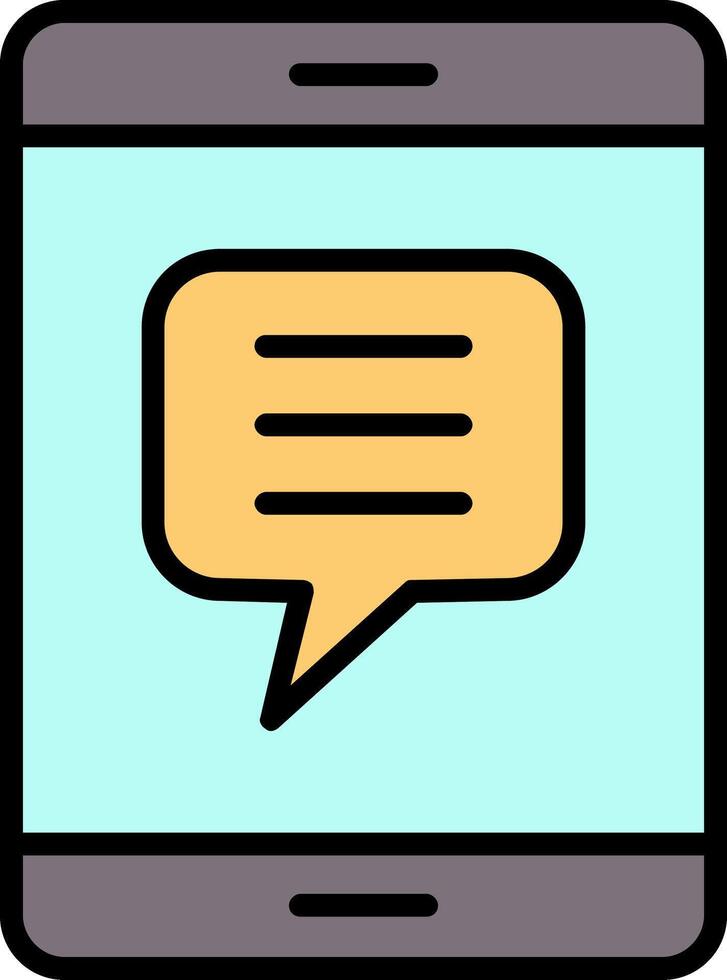 Chatting Line Filled Icon vector