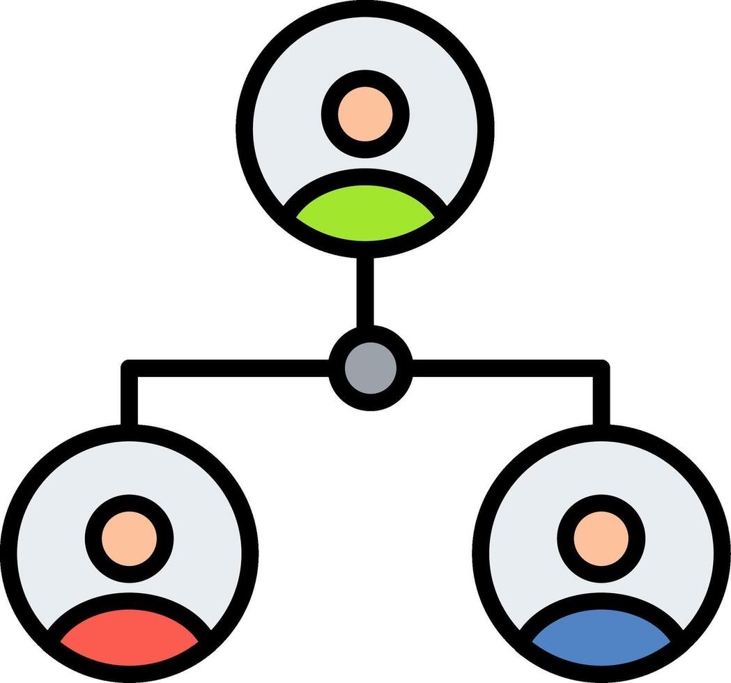 Network Line Filled Icon vector