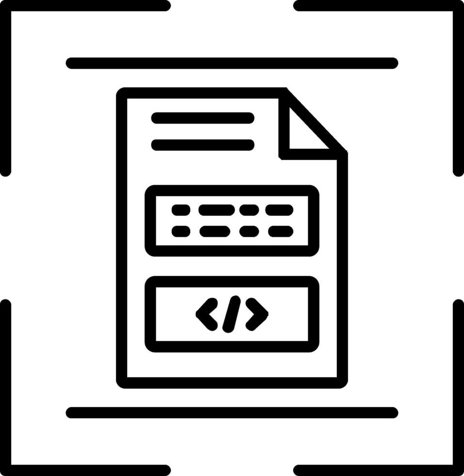 Document Scan Line Filled Icon vector