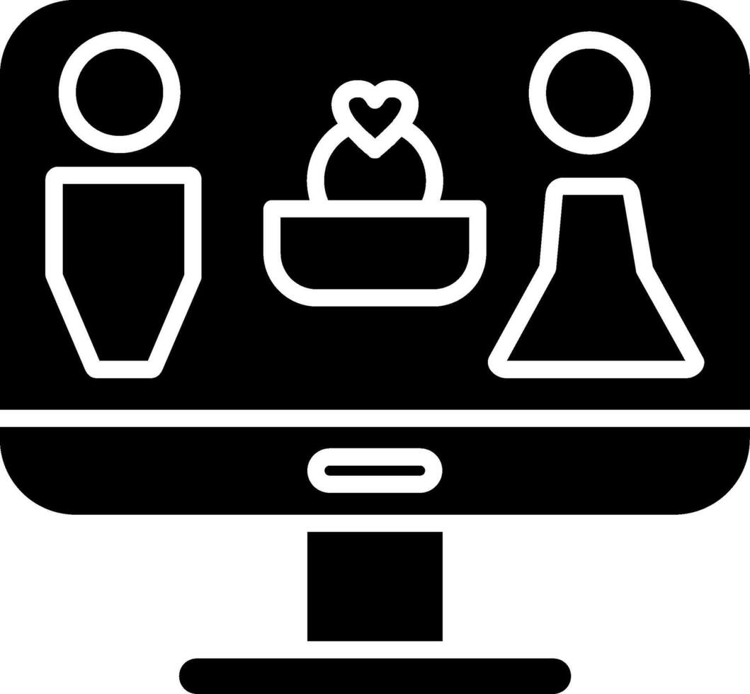 couple Glyph Icon vector