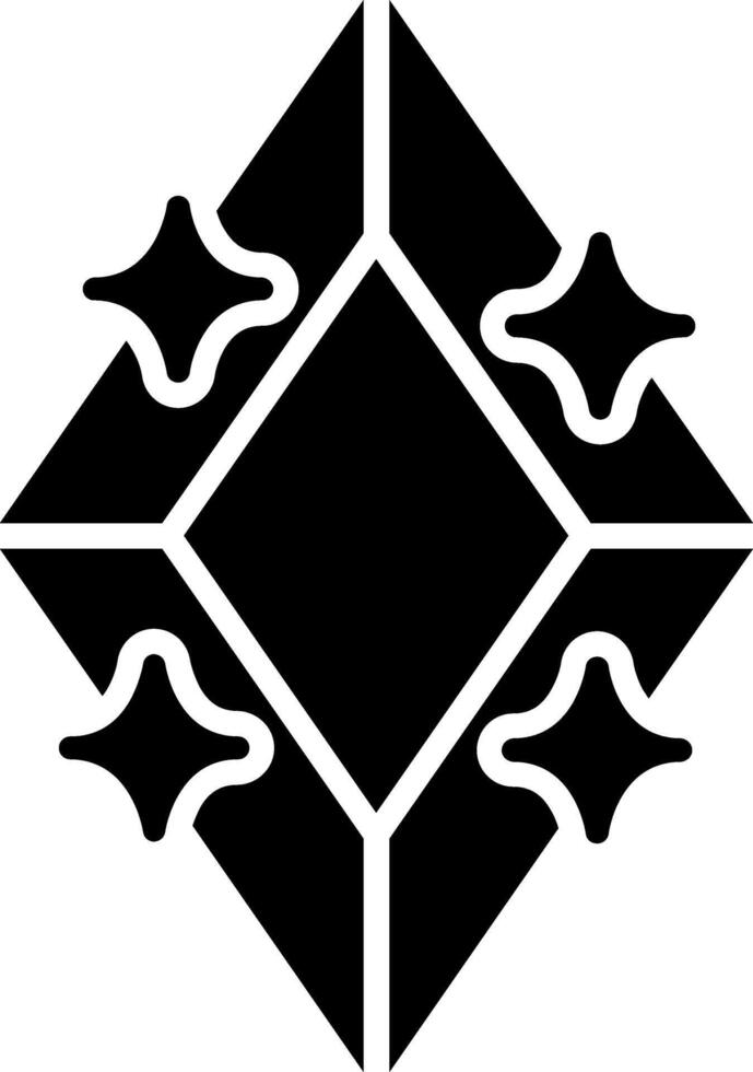 icono de glifo de diamante vector