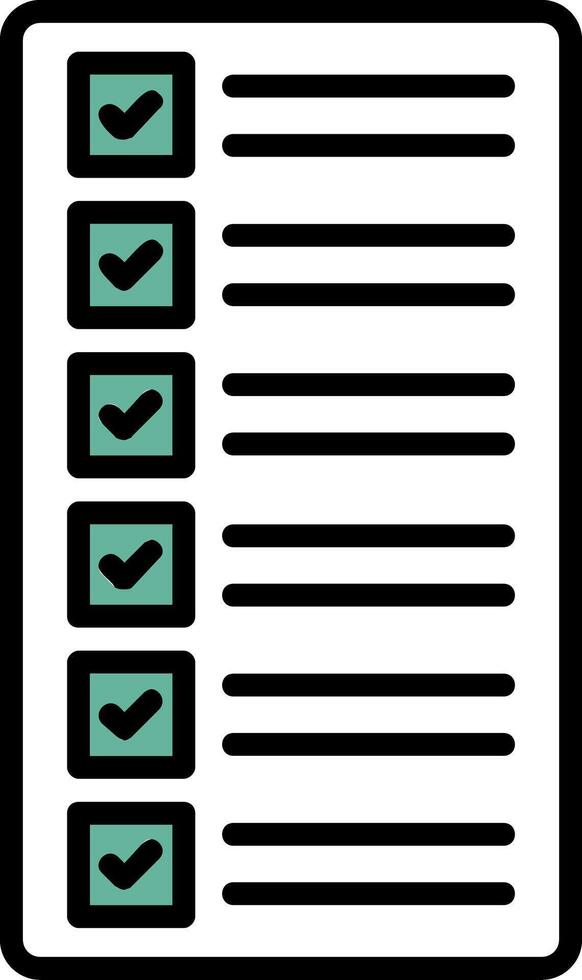 List Line Filled Icon vector