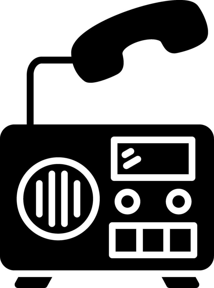 icono de glifo de radio vector