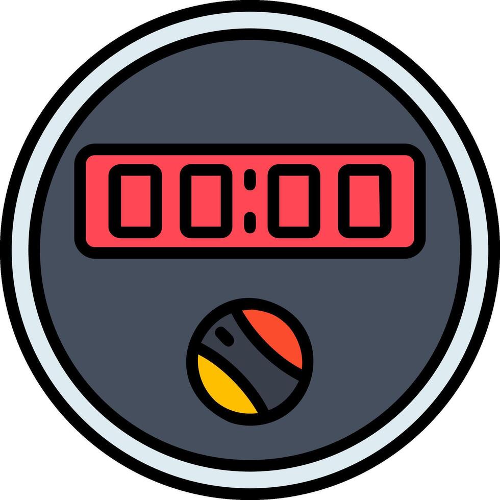 Dial Line Filled Icon vector