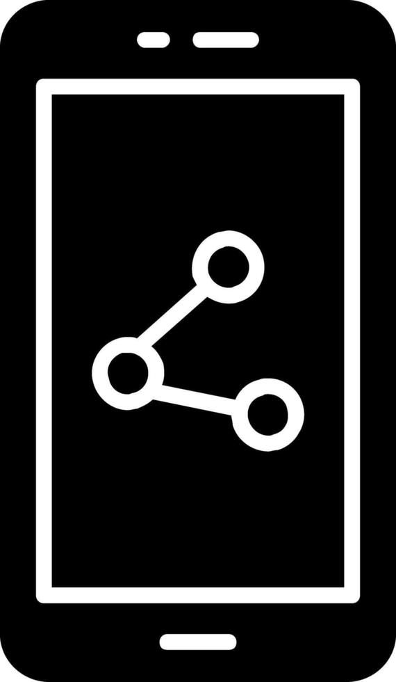 Mobile Phone Glyph Icon vector