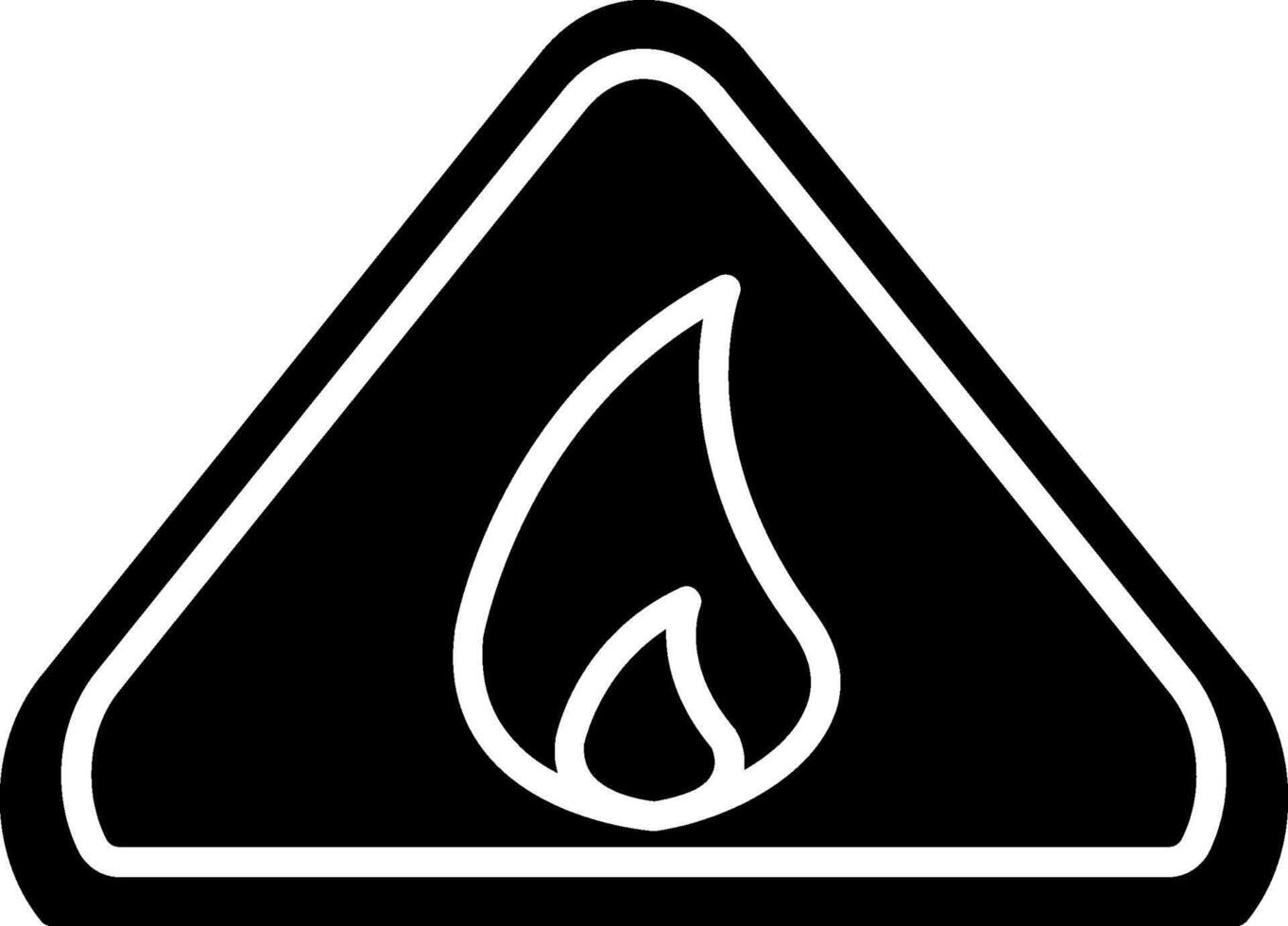 Warning Sign Glyph Icon vector