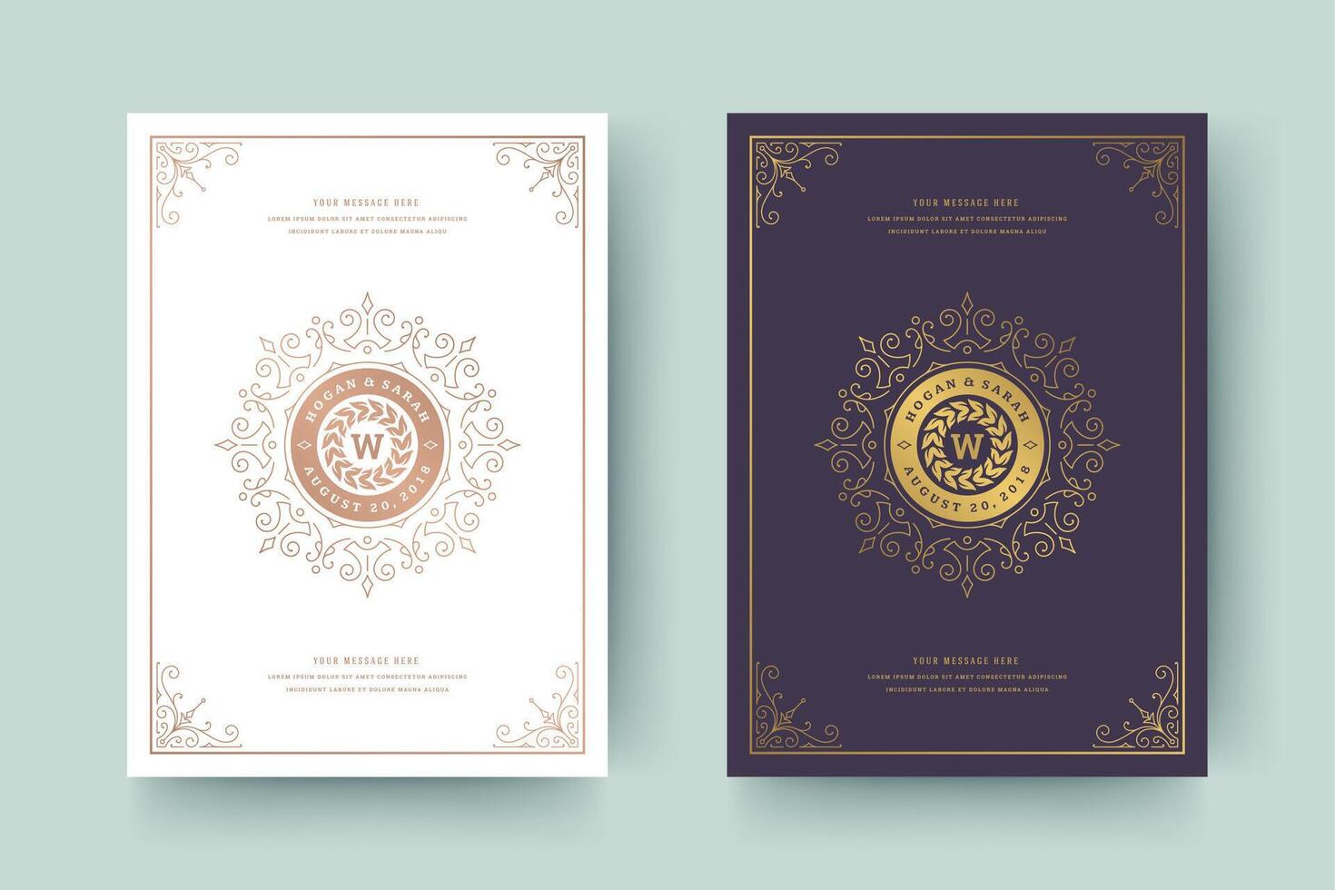 Wedding invitation save the date card typographic elegant template illustration. vector