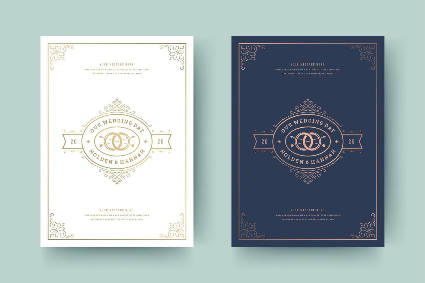 Wedding invitation save the date card typographic elegant template illustration. vector