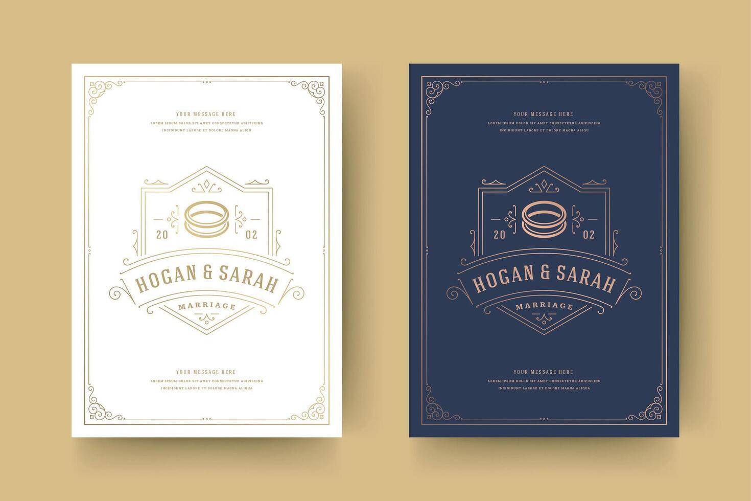 Wedding invitation save the date card typographic elegant template illustration. vector