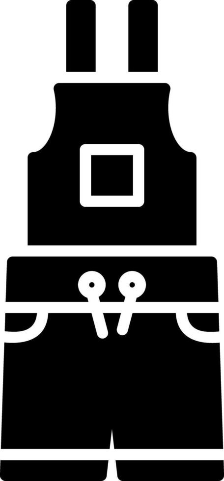 Dungarees Glyph Icon vector