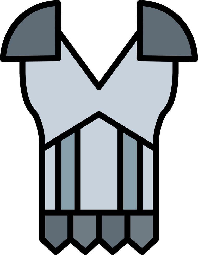 Armour Line Filled Icon vector