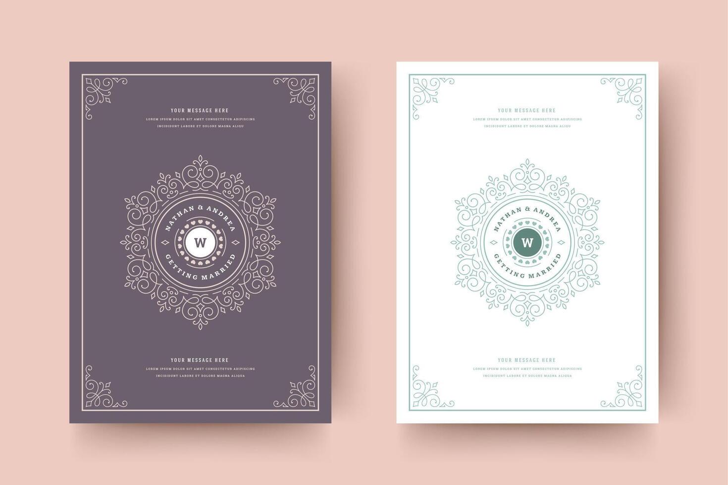 Wedding invitation save the date card typographic elegant template illustration. vector