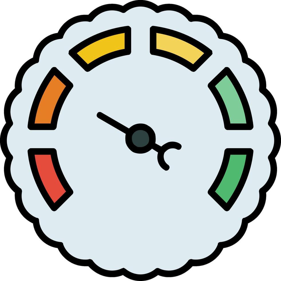 Gauge Line Filled Icon vector