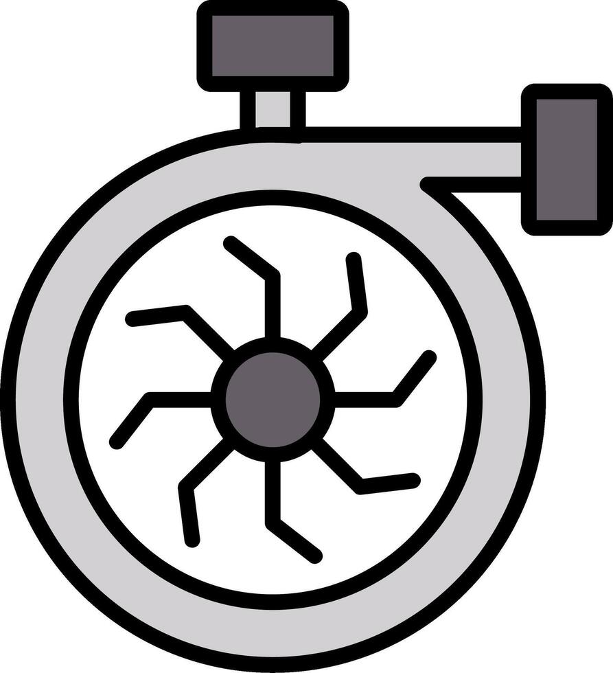 Turbo Engine Line Filled Icon vector