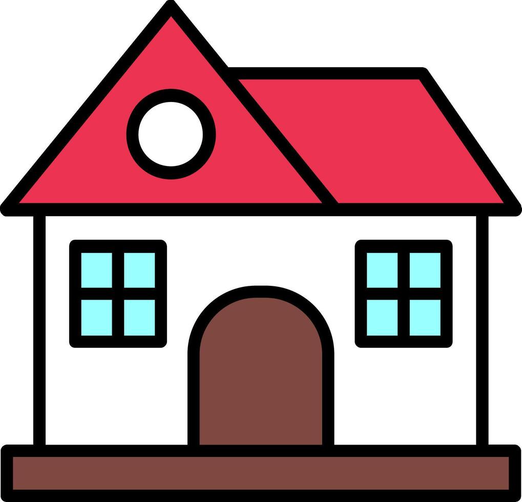 House Line Filled Icon vector